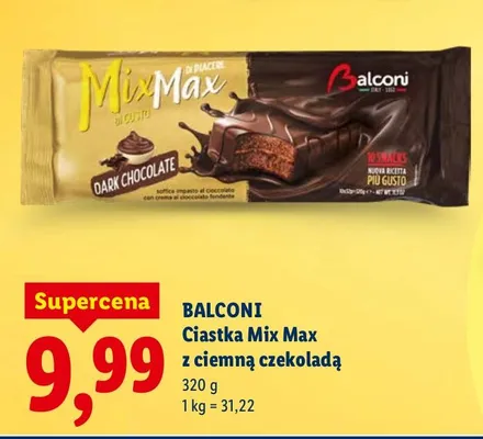 Ciastka Mix Max z ciemną czekoladą promocja w Lidl