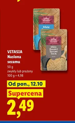 Nasiona sezamu zwykłe Vitasia promocja w Lidl