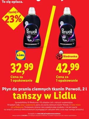 Płyn do prania ciemnych tkanin Perwoll Black Detergent Renew promocja w Lidl