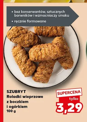 Roladki wieprzowe z boczkiem i ogórkiem Szubryt promocja w Kaufland