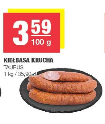 Kiełbasa krucha Taurus promocja w SPAR