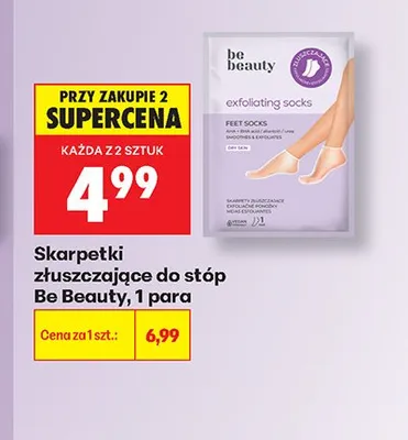 Skarpetki złuszczające do stóp Be Beauty promocja w Biedronka
