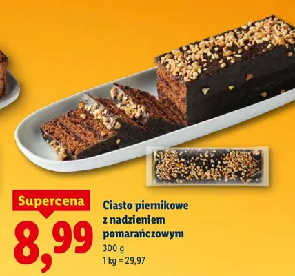Ciasto piernikowe z nadzieniem pomarańczowym promocja w Lidl