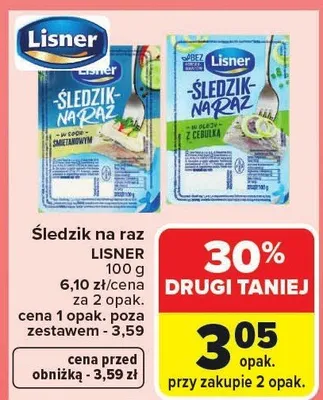 Śledzik na raz Lisner promocja w Carrefour Market