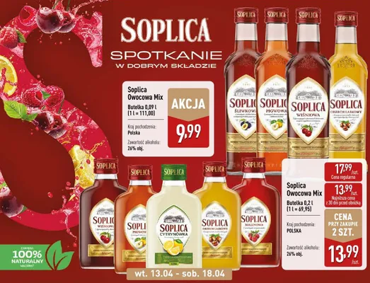 Nalewka Soplica Owocowa Mix promocja w Aldi