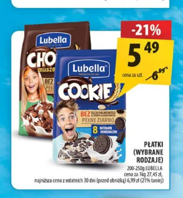 Płatki Lubella Cookie promocja w Arhelan