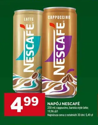 Napój kawowy Nescafé Barista Style Latte promocja w Stokrotka