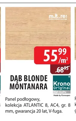 Panel podłogowy Dąb Blonde Montanara Atlantic 8 Krono Original promocja w Dobre Dla Domu