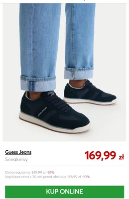 Sneakersy Guess Jeans promocja w eobuwie.pl