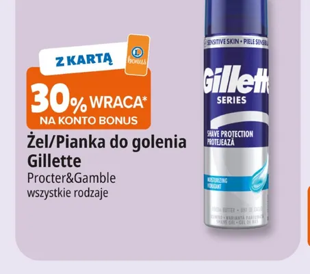 Żel do golenia Gillette promocja w Leclerc