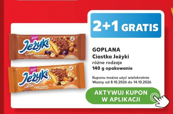 Ciastka Jeżyki Goplana promocja w Kaufland