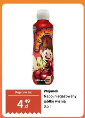 Napój niegazowany Wojanek jabłko wiśnia promocja w Dino
