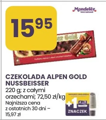 Czekolada Alpen Gold Nussbeisser z całymi orzechami promocja w Stokrotka