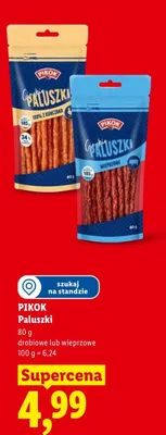 Paluszki wieprzowe Pikok promocja w Lidl
