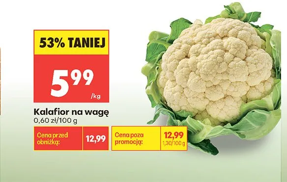 Kalafior na wagę promocja w Biedronka
