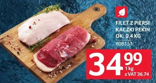 Filet z piersi kaczki Pekin ok. 0.4 kg 808151 promocja w Selgros