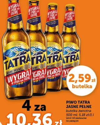 Piwo Tatra jasne pełne promocja w Groszek