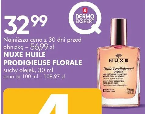 Olej NUXE HUILE PRODIGIEUSE FLORALE suchy olej, 30 ml promocja w Makro