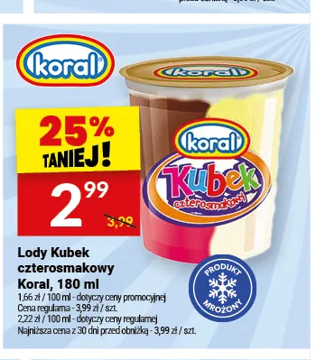 Lody Kubek czterosmakowy promocja w Twój Market