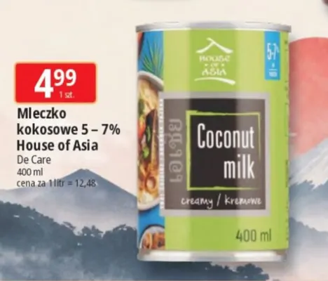 Mleczko kokosowe 5-7% House of Asia promocja w Leclerc