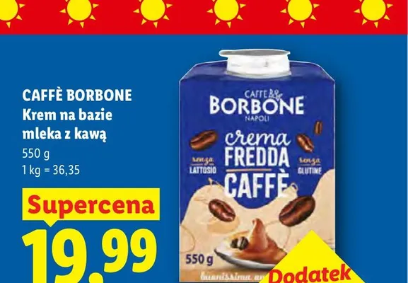 Krem na bazie mleka z kawą Caffè Borbone Crema Fredda Caffè promocja w Lidl