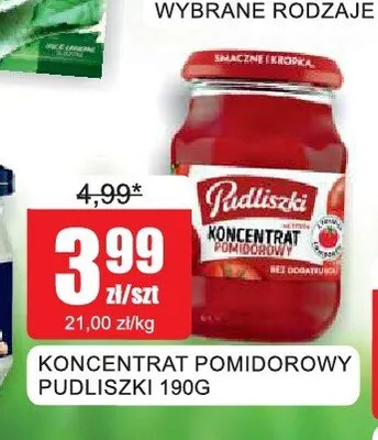 Koncentrat pomidorowy Pudliszki promocja w Bingo