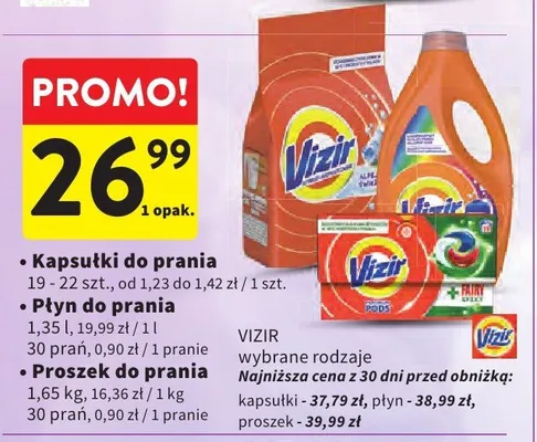 Płyn do prania Vizir Alpine Fresh promocja w Intermarche
