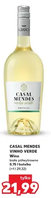 Wino białe półwytrawne Vinho Verde promocja w Kaufland