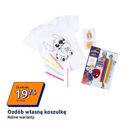 Zestaw DIY ozdób własną koszulkę Action promocja w Action