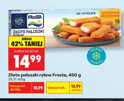 Złote paluszki rybne Frosta promocja w Biedronka