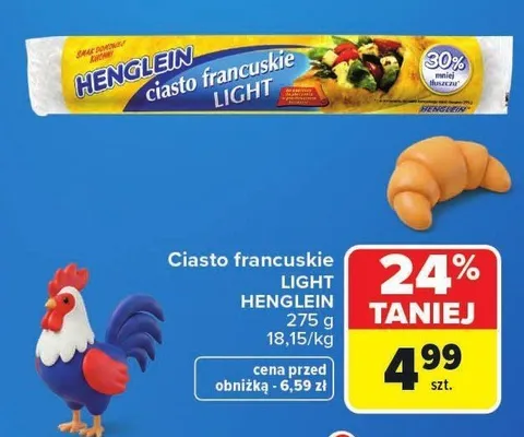 Ciasto francuskie Light Henglein promocja w Carrefour Market