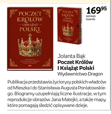 Książka Poczet królów i książąt Polski Jolanta Bąk promocja w Empik