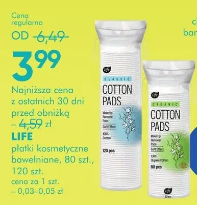 Płatki kosmetyczne bawełniane promocja w Super-Pharm