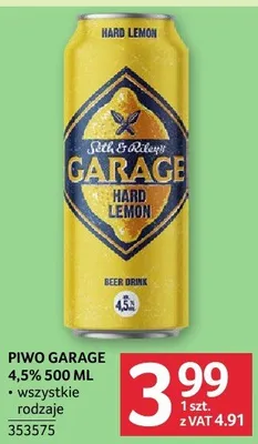 Piwo Garage 4.5% 500 ml promocja w Selgros