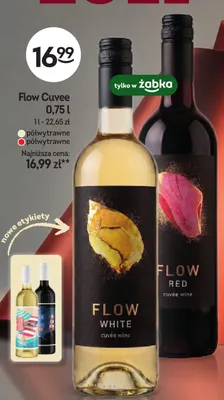 Wino białe Flow Cuvee półwytrawne promocja w Żabka