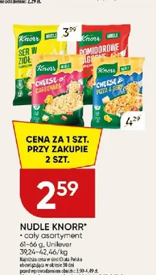 Nudle Cheese Pizza 4 sery Knorr promocja w Chata Polska