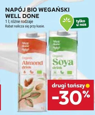 Napój bio wegański well done promocja w Stokrotka