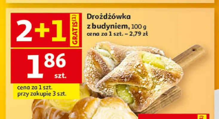 Drożdżówka z budyniem promocja w Auchan