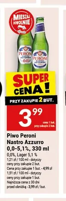 Piwo Peroni Nastro Azzurro Lager promocja w Twój Market