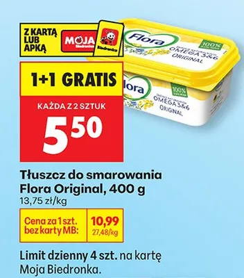 Tłuszcz do smarowania Original Flora promocja w Biedronka