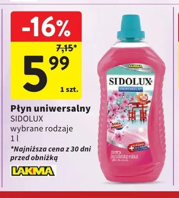 Płyn uniwersalny Sidolux promocja w Intermarche