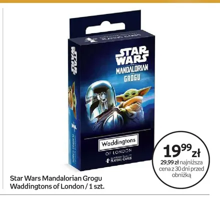 Karty do gry Star Wars Mandalorian Grogu Waddingtons of London promocja w Empik