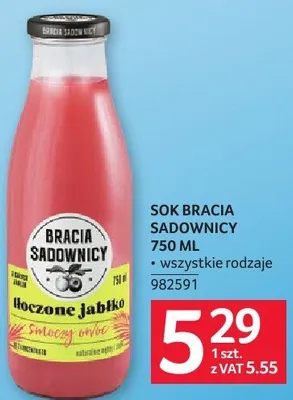 Sok Bracia Sadownicy 750 ml promocja w Selgros