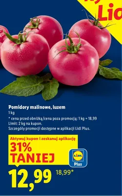 Pomidory malinowe, luzem promocja w Lidl