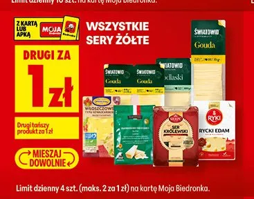 Ser żółty Rycki Edam Ryki promocja w Biedronka