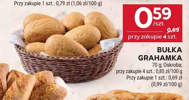 Bułka grahamka Oskroba promocja w Stokrotka