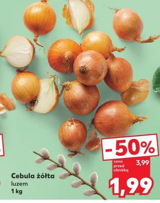 Cebula żółta luzem promocja w Kaufland