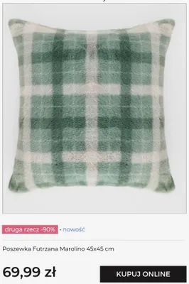 Poszewka futrzana Marolino 45x45 cm promocja w home&you