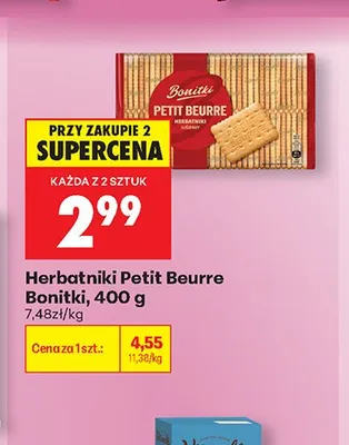 Herbatniki Petit Beurre Bonitki promocja w Biedronka