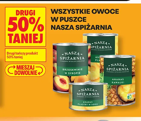 Owoce w puszce Nasza Spiżarnia promocja w Biedronka